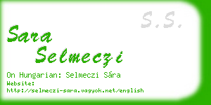 sara selmeczi business card
